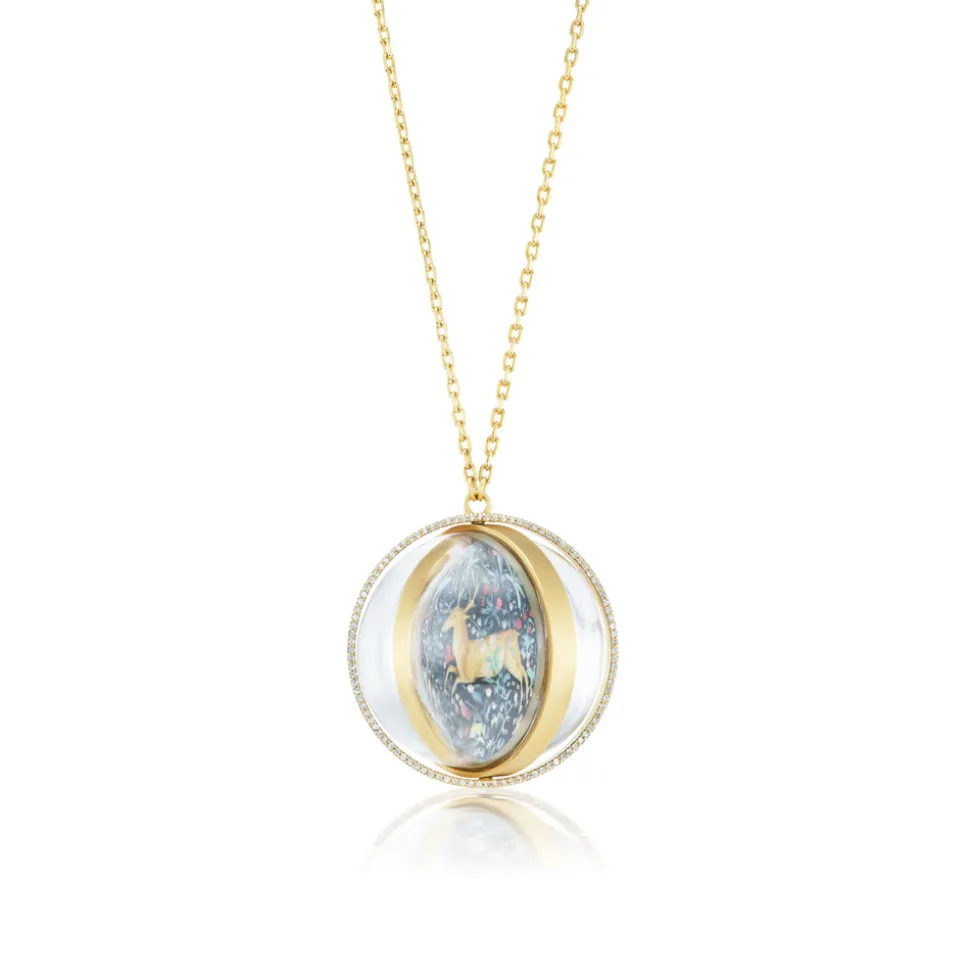 Alchemy Spinning Orb Pendant Necklace