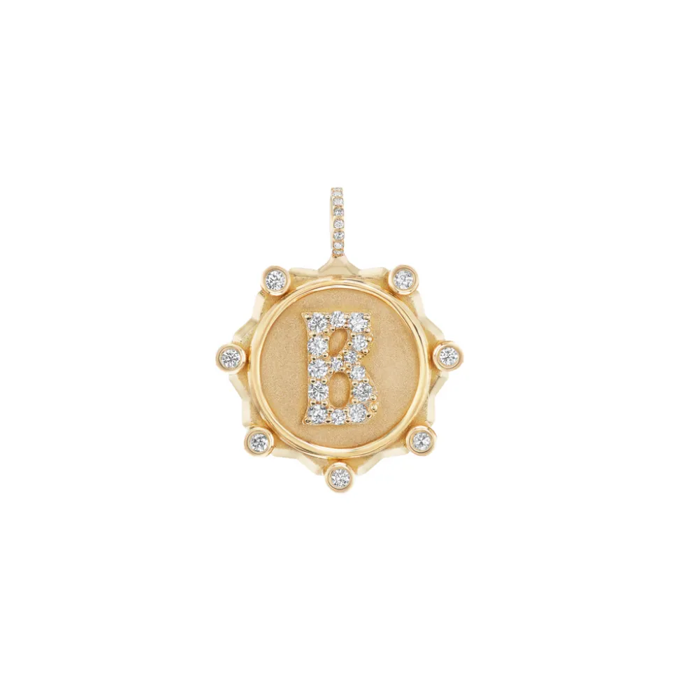 Alphabet Coin Pave Charm