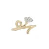Baby Vine Ring with Diamond Pave Marquise