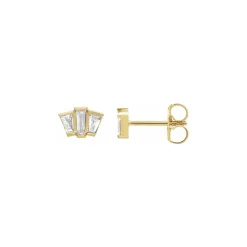 Baguette Diamond Studs