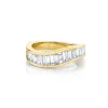 Baguette Diamond Wave Ring