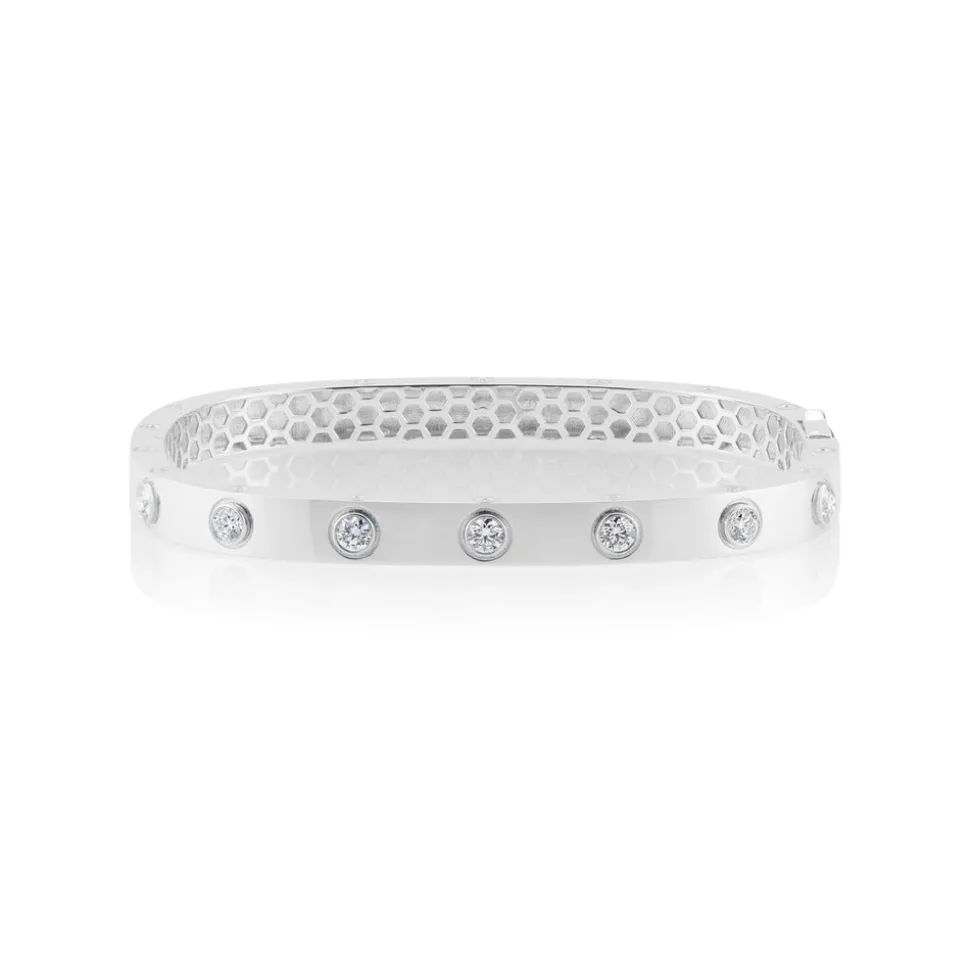 Bezel Set Diamond Bangle