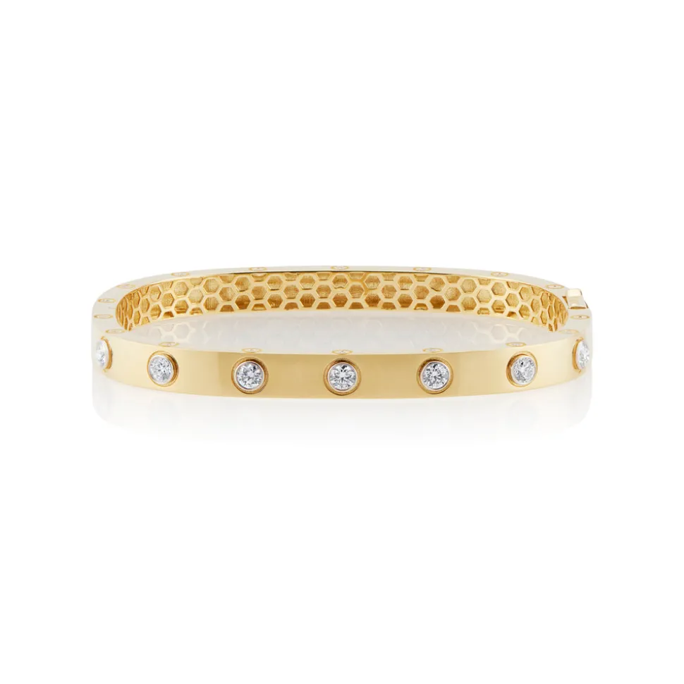 Bezel Set Diamond Bangle