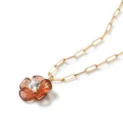 Big Island Tourmaline & Aquamarine Flower Pendant