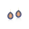 Blue Sapphire & Coral Drop Earrings