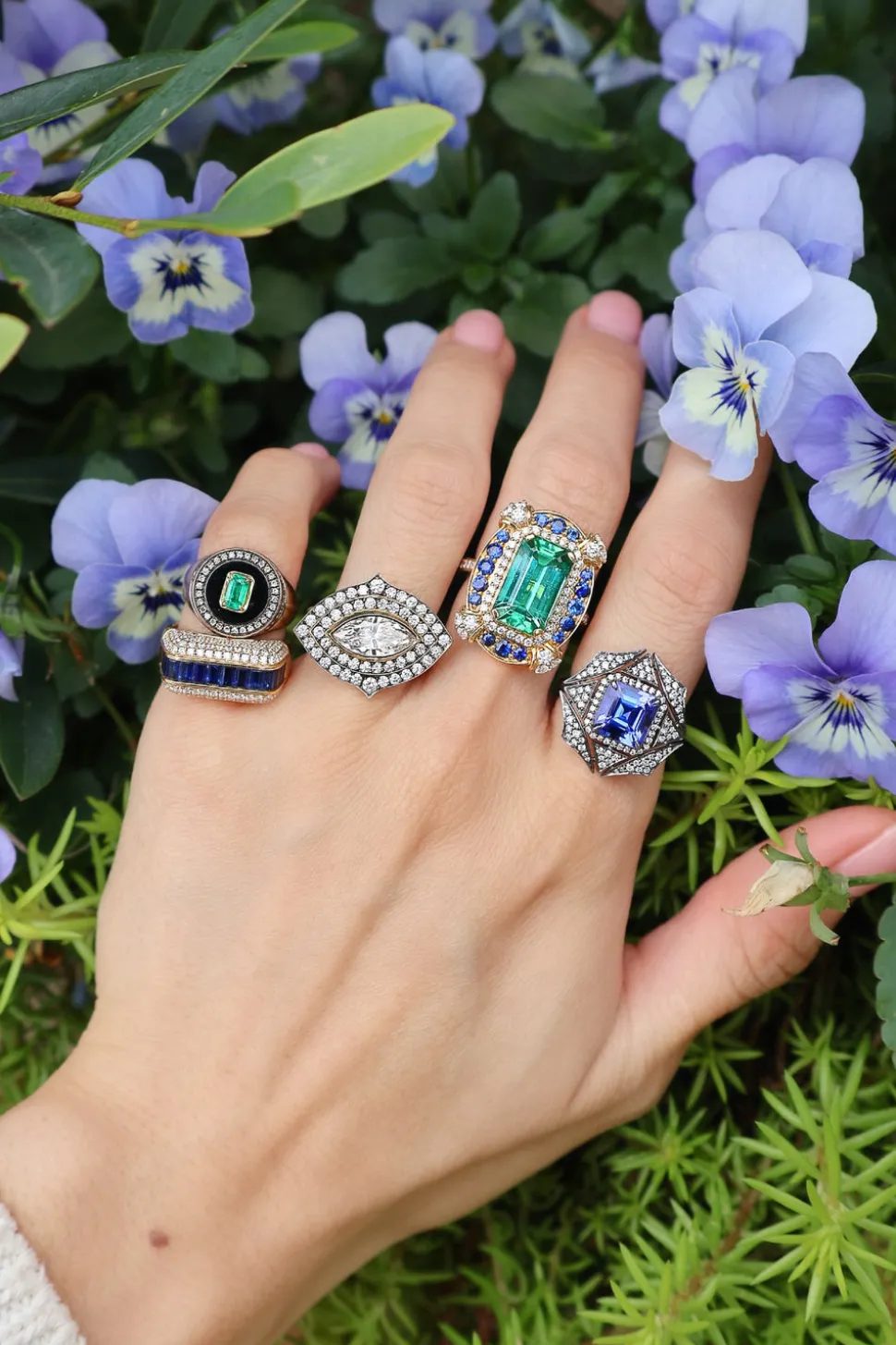 Blue Sapphire Empress Ring