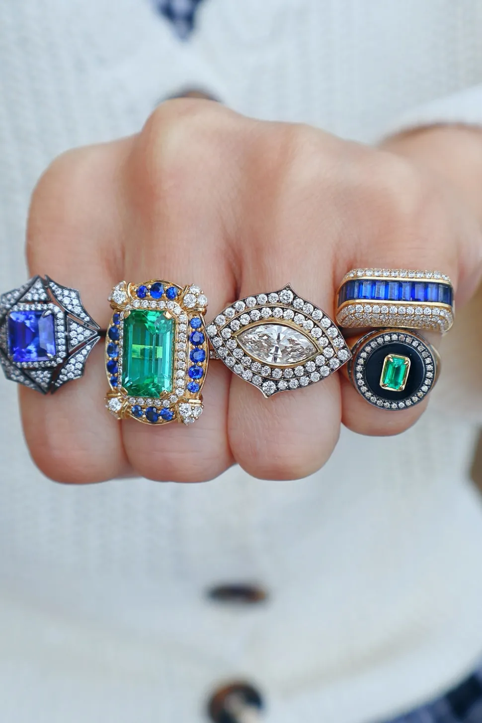 Blue Sapphire Empress Ring
