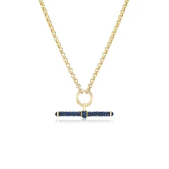 Blue Sapphire T-Bar Pendant