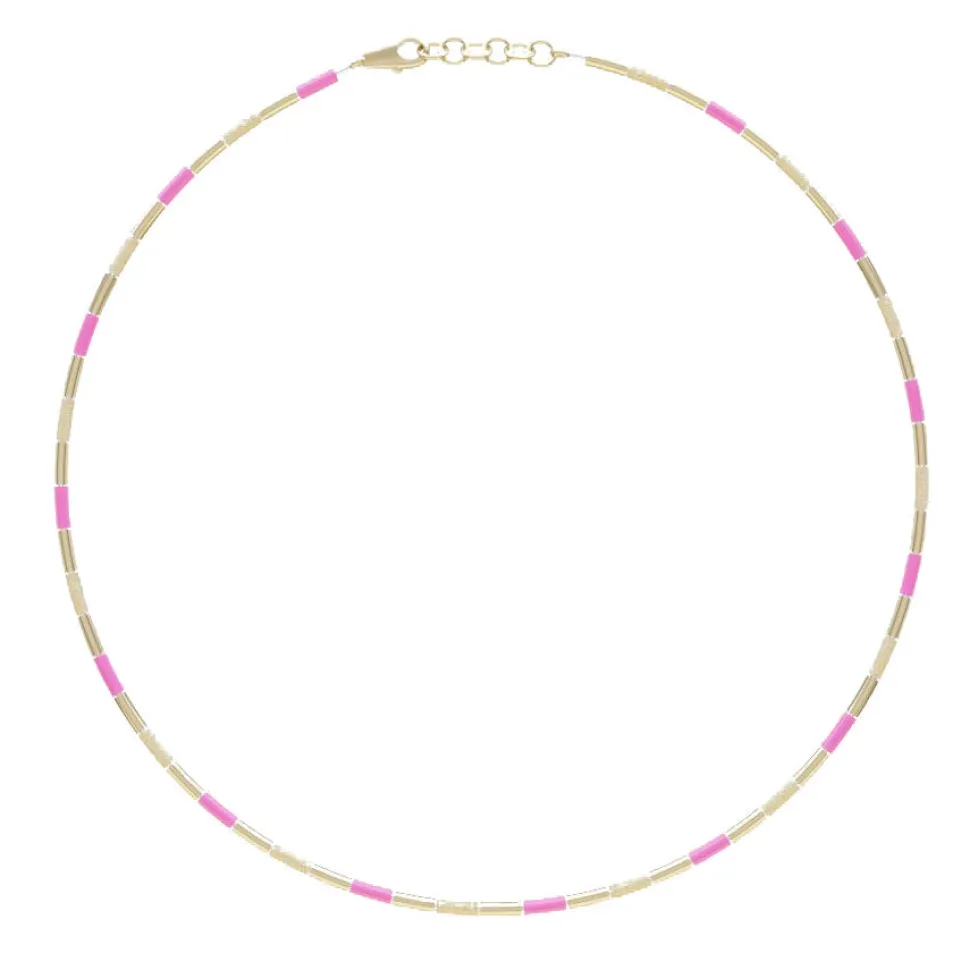 Bubblegum Pink Tubini Necklace