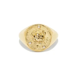 Cancer Zodiac Signet Ring