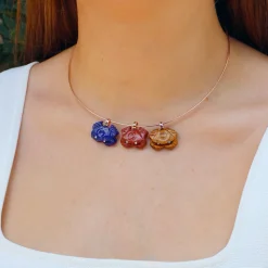 Carved Lapis Crab Pendant