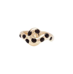 Chunky Wave Polka Dot Ring