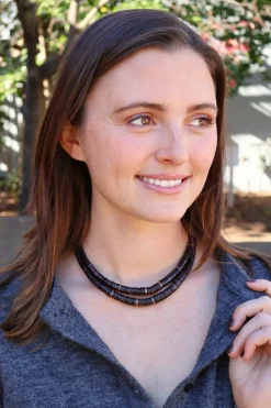 Classic Chocolate Shell & Coco Shark Fin Puka Necklace