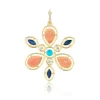 Coral Celtic Flower Pendant
