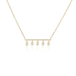 Dangle Diamond Bar Necklace