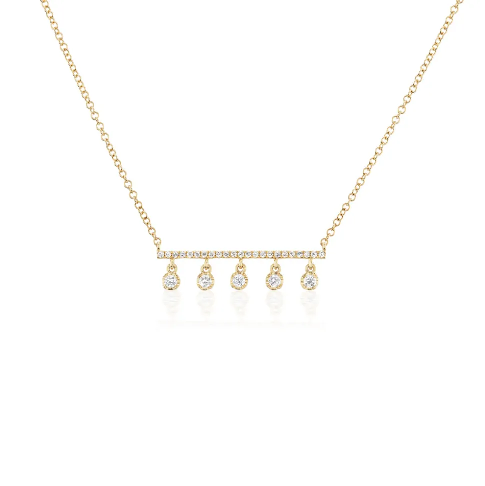 Dangle Diamond Bar Necklace