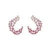 Diamond & Pink Ombre Scatter Huggies