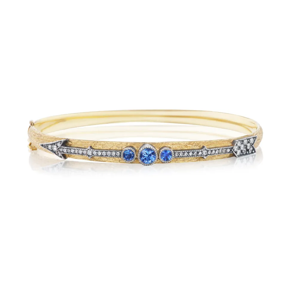 Diamond & Sapphire Arrow Bracelet