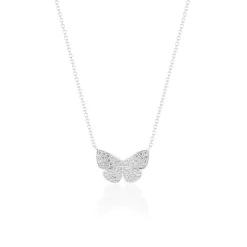 Diamond Butterfly Pendant