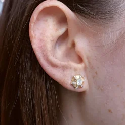 Diamond Hexagon "Queen" Studs