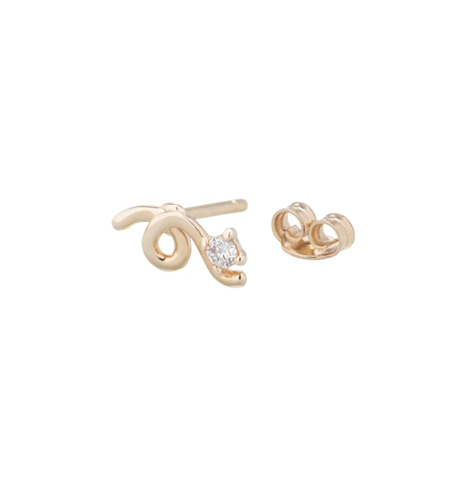 Diamond Mini Loop Earrings