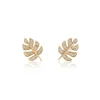 Diamond Monstera Leaf Studs