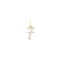 Diamond Number "7" Charm
