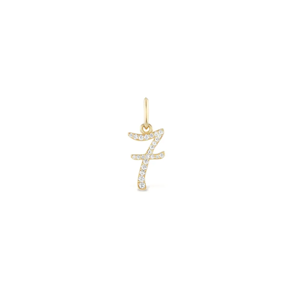 Diamond Number "7" Charm