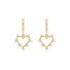 Diamond Open Heart Earrings