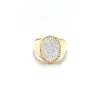 Diamond Oval Chevaliere Ring