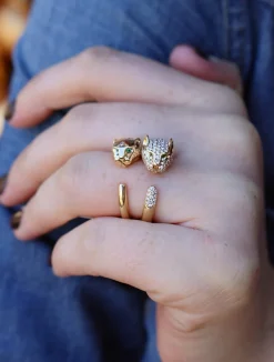 Diamond Panther Ring