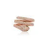 Diamond Pave Snake Coil Pinky Ring