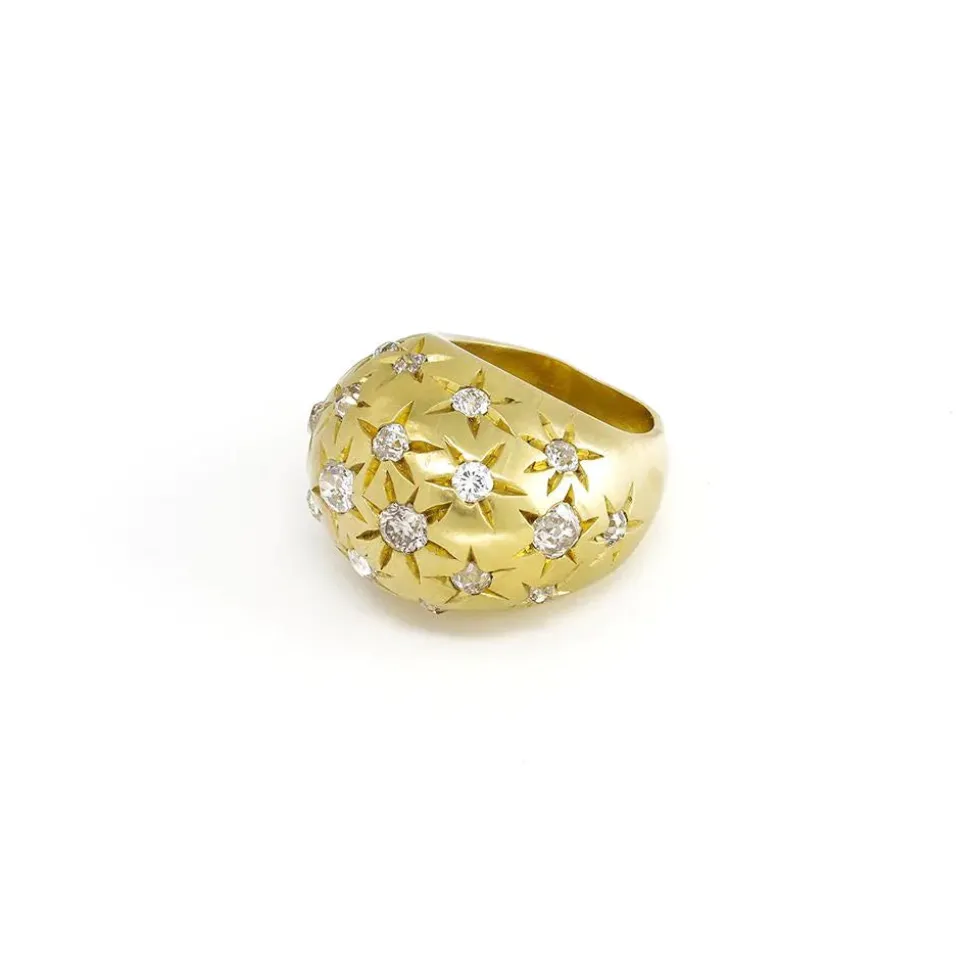 Diamond Stardust Dome Ring