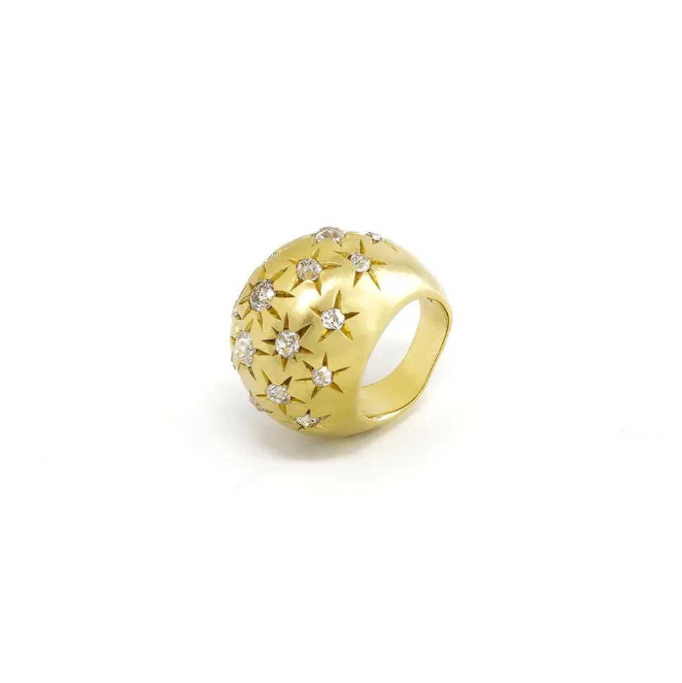 Diamond Stardust Dome Ring