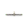 Diamond T-Bar Pendant with Emeralds