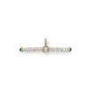 Diamond T-Bar Pendant with Emeralds