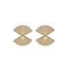 Double Fan Diamond Earrings