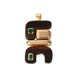 Earth Totem Pendant with Emeralds