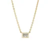 Emerald Cut Diamond Solitaire Pendant
