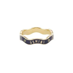 Gemini Zodiac Enamel Wave Band III