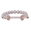 Grey Pearl & Frosted Quartz Chakra Bracelet