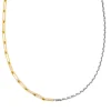 Half Paperclip and Half Rolo Necklace