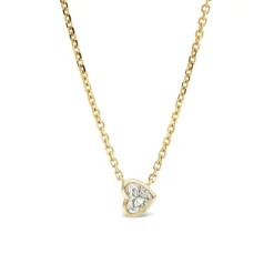 Heart Shaped Diamond Solitaire Pendant