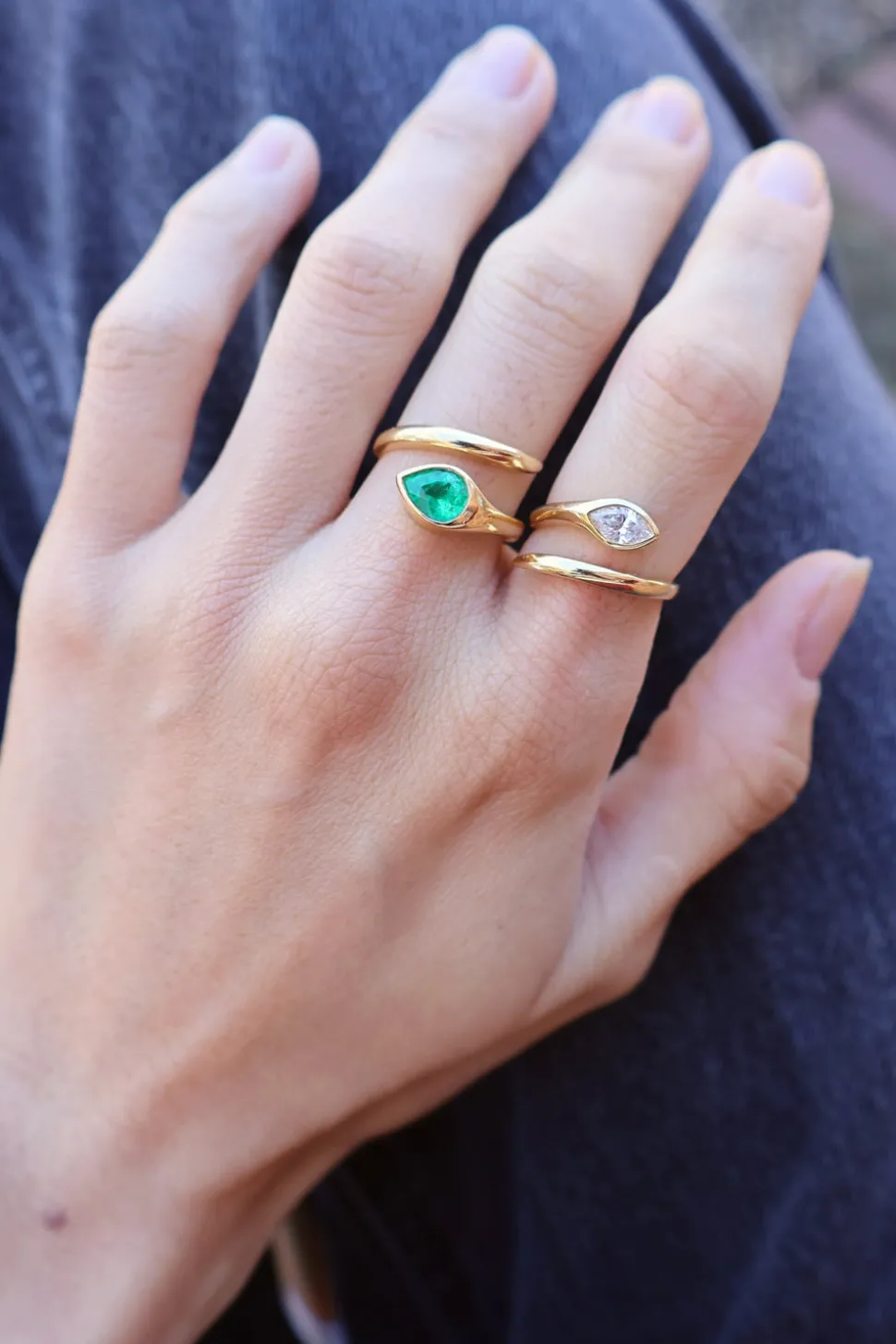 Jardin Emerald Snake Ring