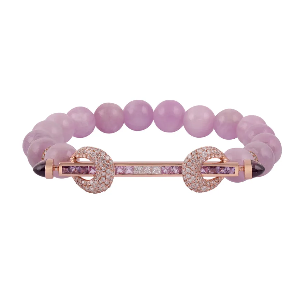 Kunzite and Lilac Ombre Chakra Bracelet