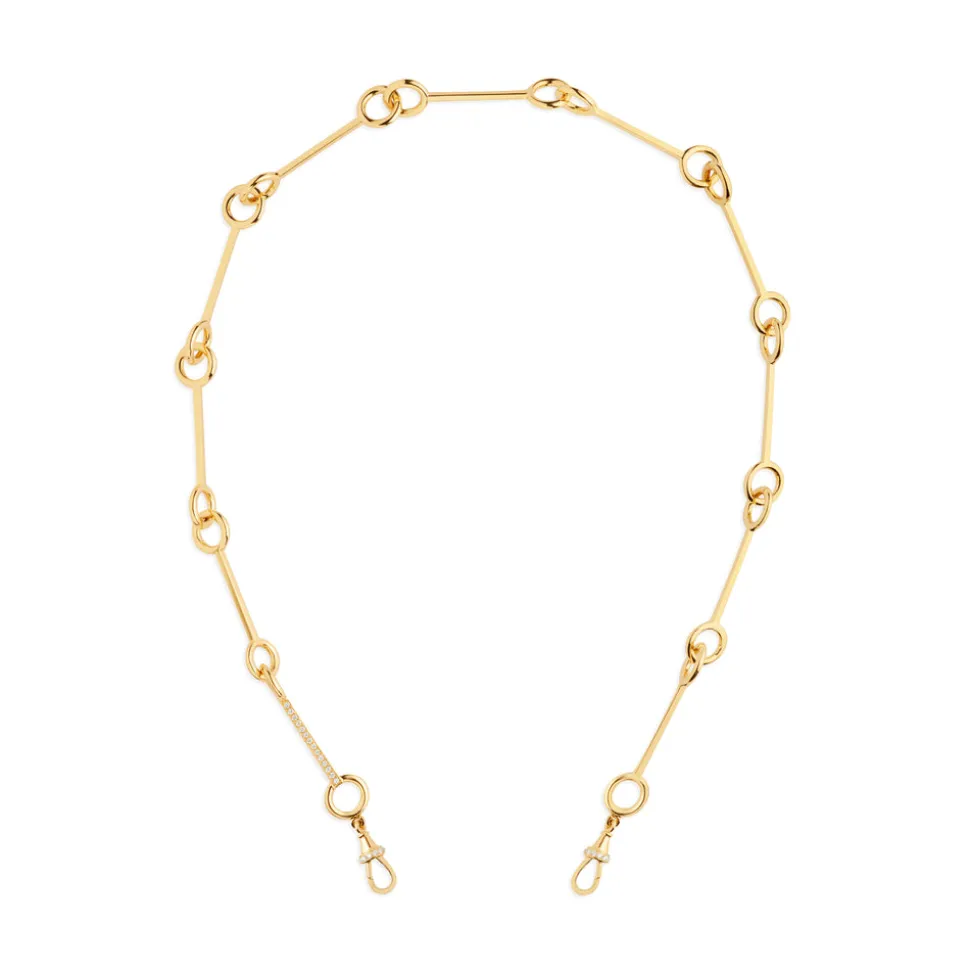 18KY Diamond Stick Chain