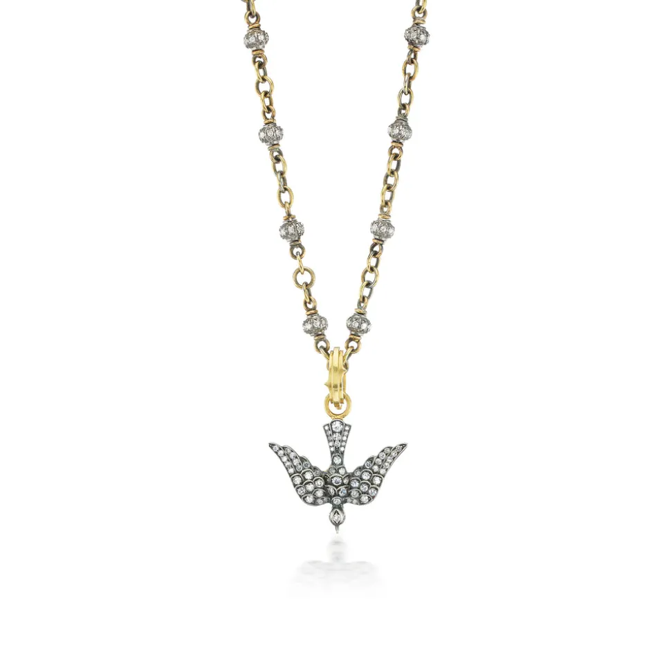 18KY Gold, Silver & Diamond Confetti Chain