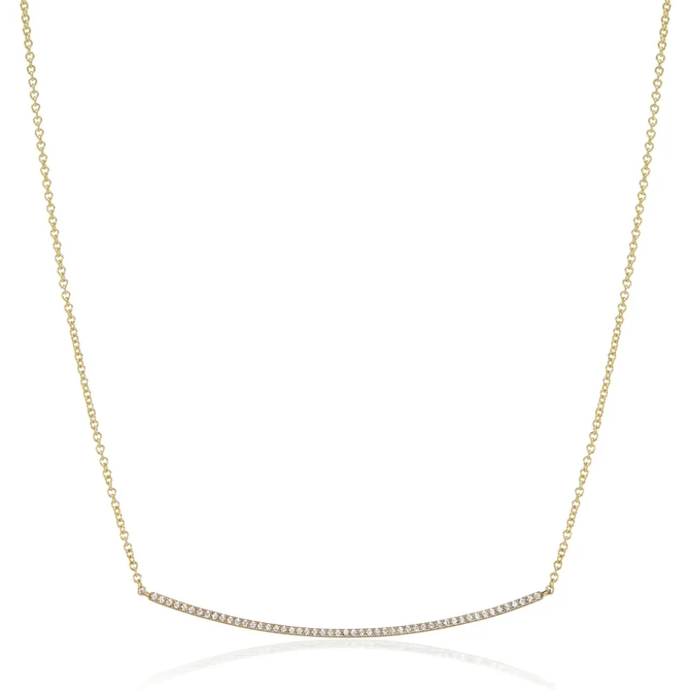 Large Diamond Smile Necklace