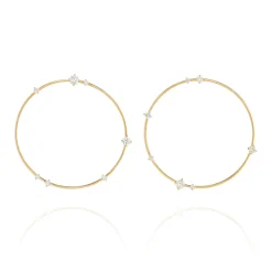 Large Diamond Solo Earrings