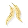 Large Feather Drop Earrings
